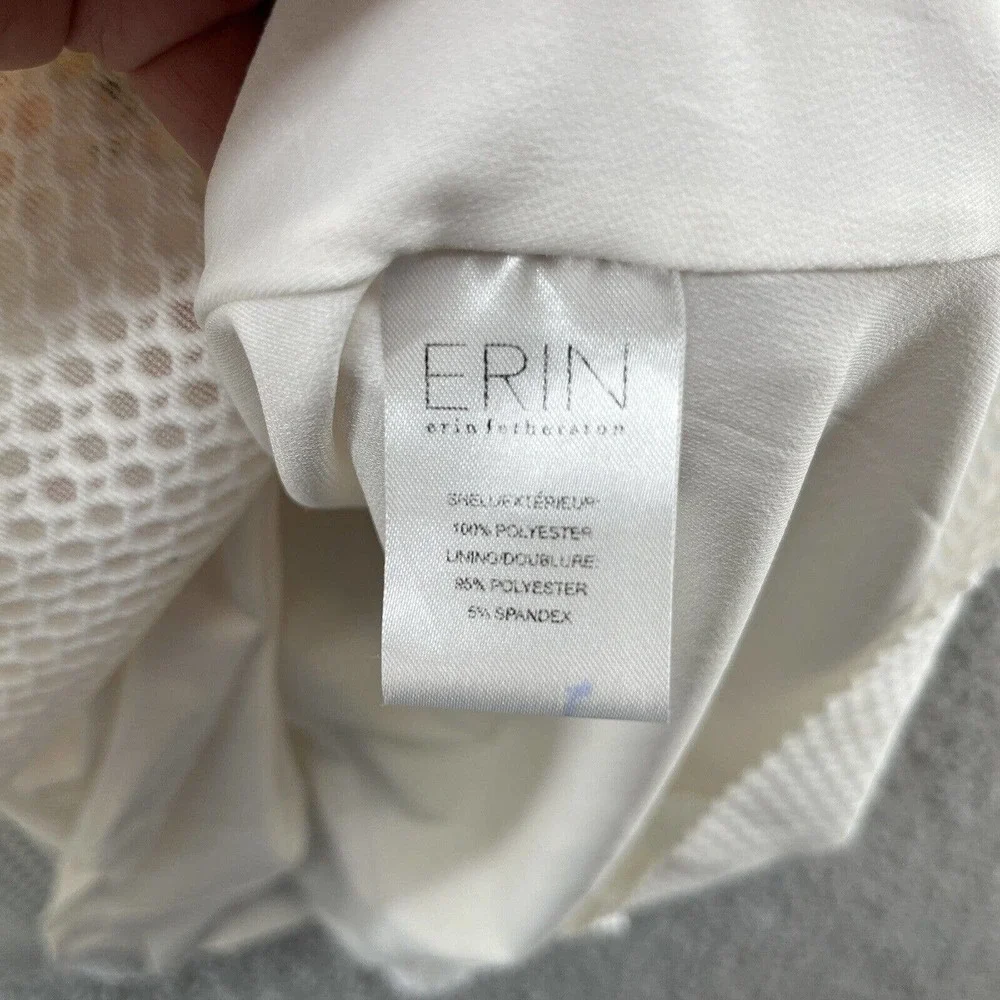Anthropologie Erin Fetherston Dress Women 6 Cream Floral Retro Party Ladylike
